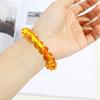 Charm Jewelry Women 10MM 8MM Amber Resin Bangle Bracelet Bead Elastic Round