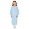 Kids Adaptive Nursing Gown Long Sleeve Back Split Hook-Loop Fastener with Pocket for Special Needs Patients