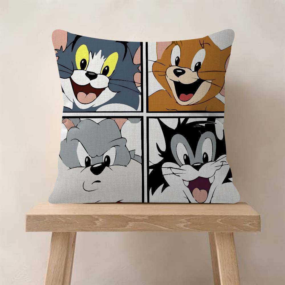 T-Tom And Jerry Personalized Cushion Cover Decorative Pillow Sofa Home Decor Case Pillow Cases