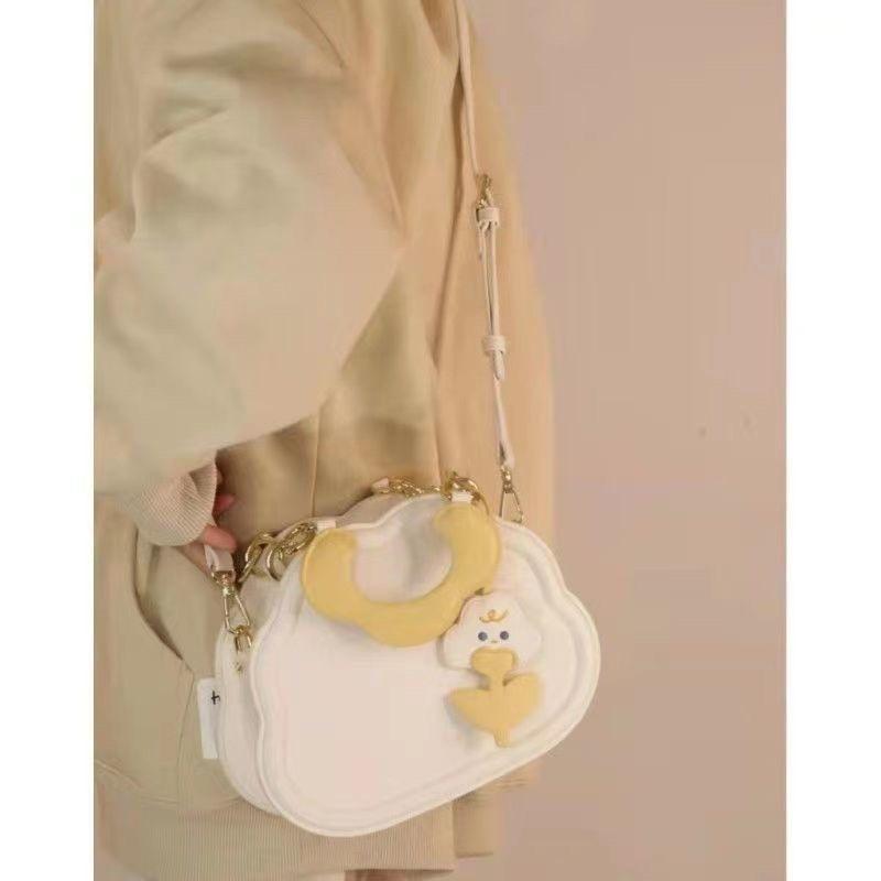 Crossbody Bag Women's Versatile Handbag Cute Shoulder Bag Cream Cloud Bag Summer Tote Bag Tide