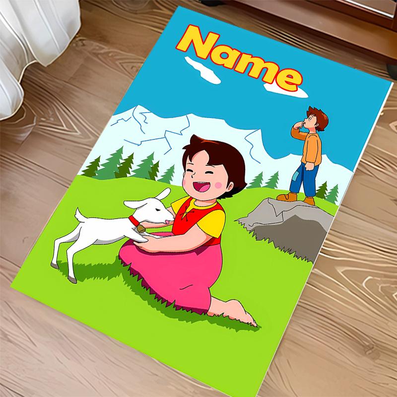 Custom Personalization Heidi Print Area Rug - Soft, Washable Non-Slip Indoor Mat,Living Room,Home&Office Decorative Rug