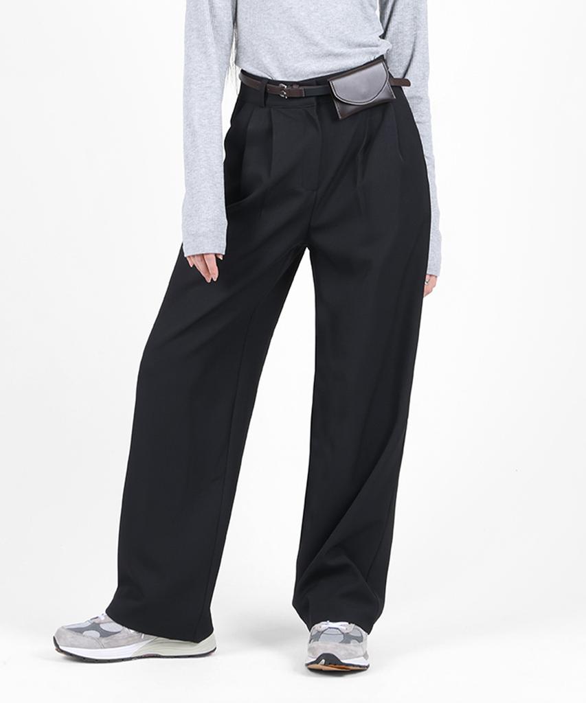 FOR THE FIT [2Pack] Double-Pleated Wide Slacks