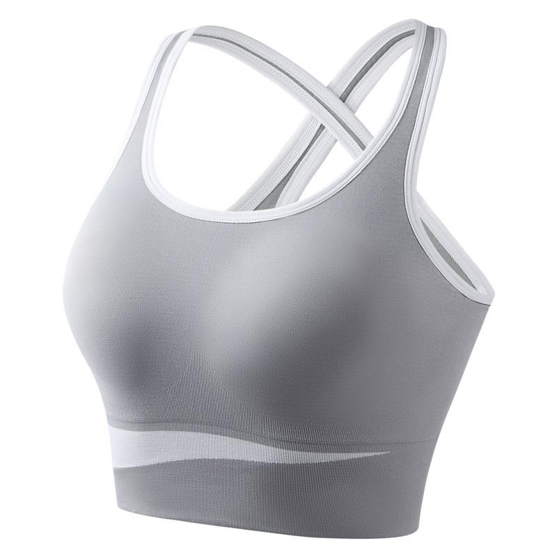 Color Bump Lauf-Sport-BH Fitness Stoßdämpfender Yoga-BH Crossback-Sport-BH Damen
