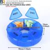 7-Day Round Petal Pill Box: Compact 7-Grid Medicine Organizer for Travel
