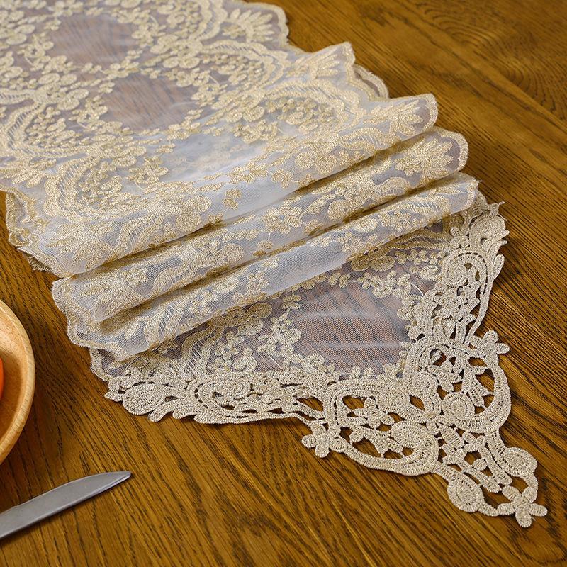 TV Cabinet Dresser European Black Lace Dining Table Table Flag Bucket Cabinet Cover Towel Coffee Table Flag Nordic Tablecloth Luxury