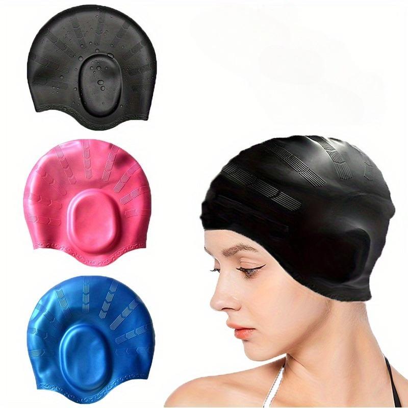 Waterproof Swimming Cap High Elasticity Ears Protection Large Silicone Diving Cap for Enhanced Comfort and Durability