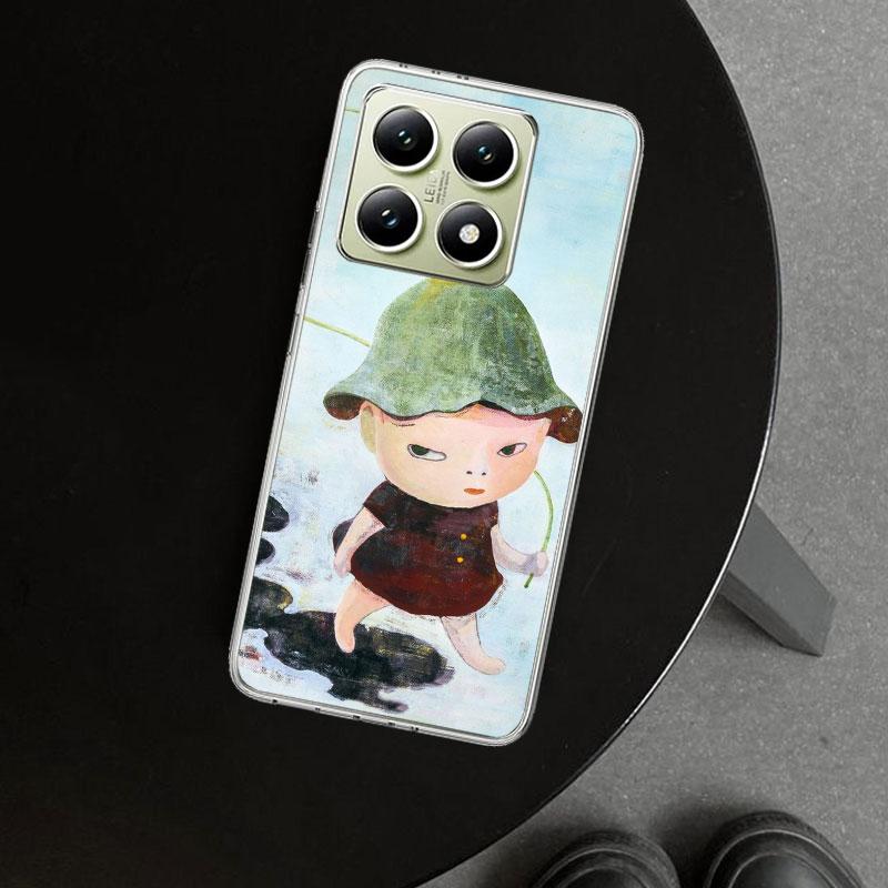 Y-Yoshitomo Nara Phone Case Cover for Xiaomi Redmi Note 15 14 13 12 11 Pro Plus 14S 12S 11S 11T 11E 10S 10 Customized Fundas Red