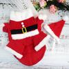 Adorable Red Christmas Santa Claus Pet Costume Outfit For Dogs And Cats With Hat And Cape