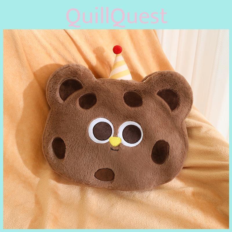 Bear Plush Cartoon Toy Pillow Blanket 2in1 Comfy Cushion Office Nap Gift Teens