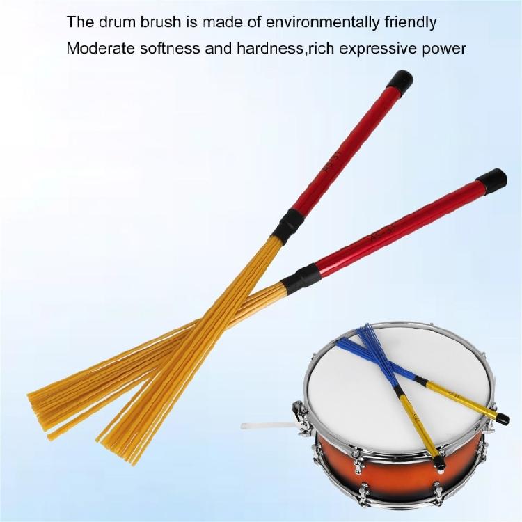 1Pair Professional Nylon Drumsticks Brushes Replacement Retractable Wire Brush Rod Drum Sticks Brush Easy To Use