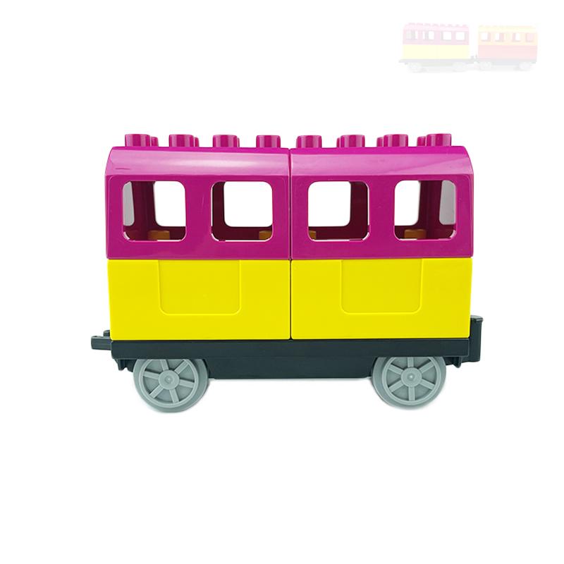Non-Toxic Rail Transport Big Size Building Blocks Creative Track Accessories Assemble Toys For Children Bricks Compatible City Train Set