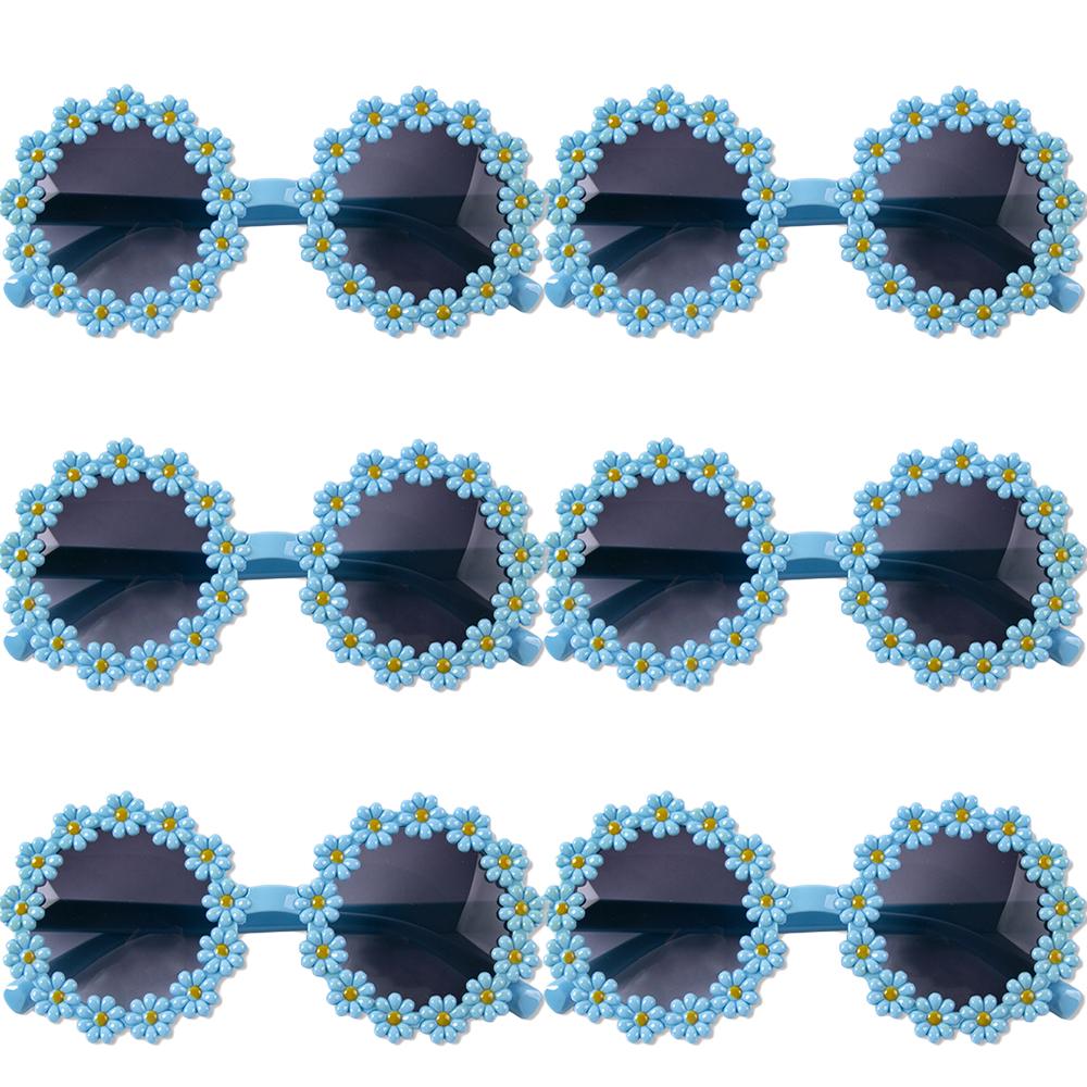 

Солнцезащитные очки в форме цветка, очки в круглой оправе, очки в форме цветка маргаритки для вечеринки в честь рождения ребенка, дня рождения, свадьбы, вечеринки на открытом воздухе