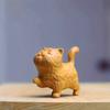 Handcrafted Wooden Cat Figurine, Charming Collectible for Various Room Types - Craft for Collectors and Animal Decor Enthusiasts