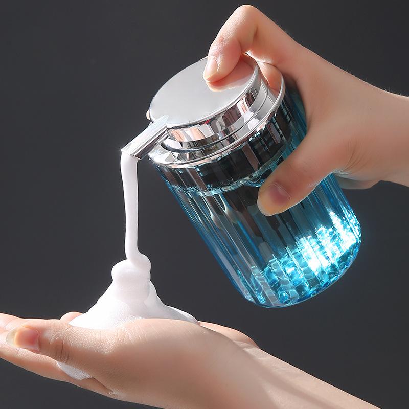 300Ml Hands Foaming Soap Dispenser For Bathroom Liquid Soap Mousse Bottle Refillable Kitchen Push-Type Dish Soap Container