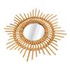 Wall Decor Rattan Mirror Star Shape Unique Simple Handwoven Mirror for Bedroom Living Room Hallway