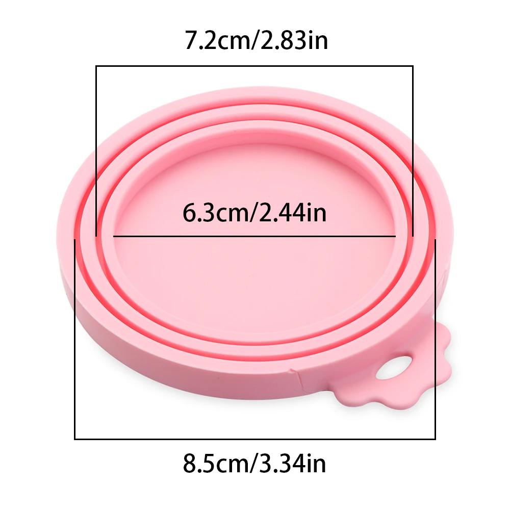 3 In 1 Reusable Food Storage Keep Fresh Tin Cover Cans Cap Pet Can Box Cover Silicone Can Lid Hot Kitchen Supply Mould Proof Hot