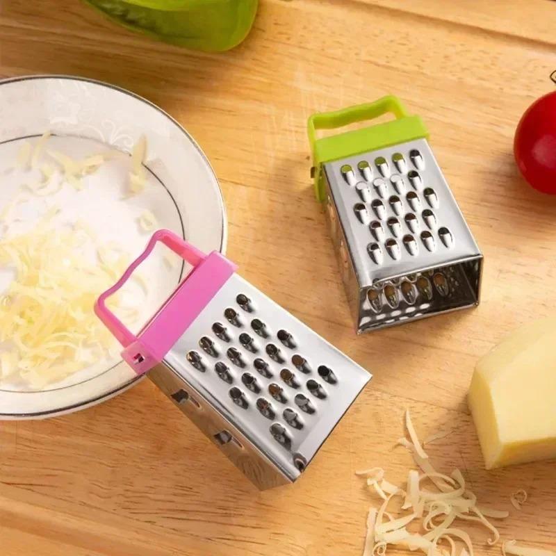 Kuchyňské pomůcky na výrobu Čtyřstranný ruční kráječ Nerezové struhadlo Mrkev Ovoce Sýry Zeleninové nástroje Příslušenství