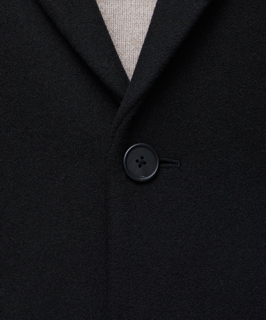 Musinsa Standard Wool Blend Melton Daddy Shoulder Oversized Blazer [Black]