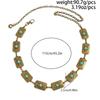 Retro Turquoise Tailleketting voor Dames Boheemse Decoratie Vintage Verstelbare Buik Tailleketting Geschikt voor Rokken Jurk Sieraden Cadeau