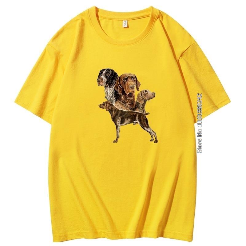 Summer Mens Short Sleeve Tshirt Funny German Shorthaired Pointer Graphic T Shirts Dog Print Casual Cotton Tops Man Tees