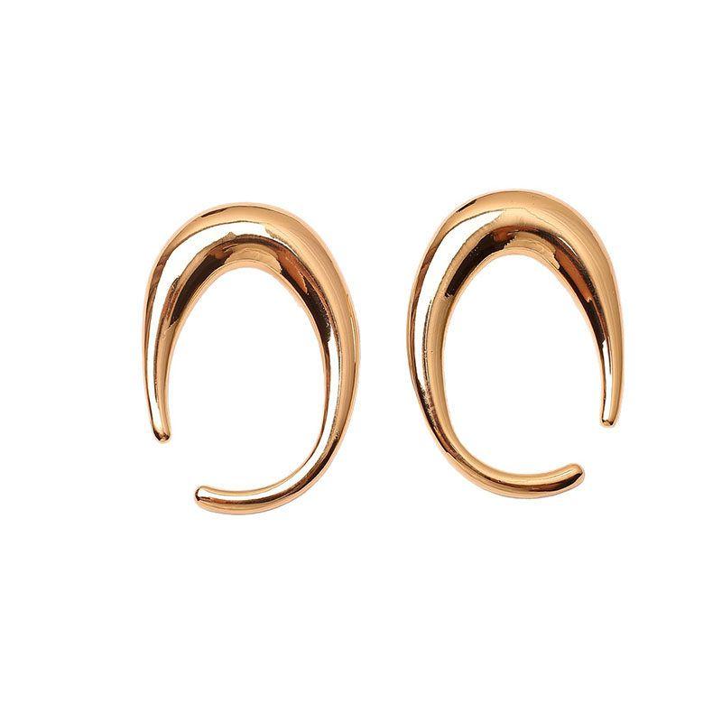 European and American Minimalist Metal Glossy Earrings, Exaggerated Earrings, High-End Earrings, U-Shaped Earrings, Necklace
