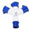 Priză industrială 1 în 3 ieșire 3 nuclee IP44 Conector priză multifuncțională impermeabilă 16A