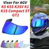 Viseira para Capacete K5 para Capacete de Motocicleta AGV K5S K3SV K1 Lente Protetora Anti-riscos Acessórios para Motocicleta Óculos Casco Moto