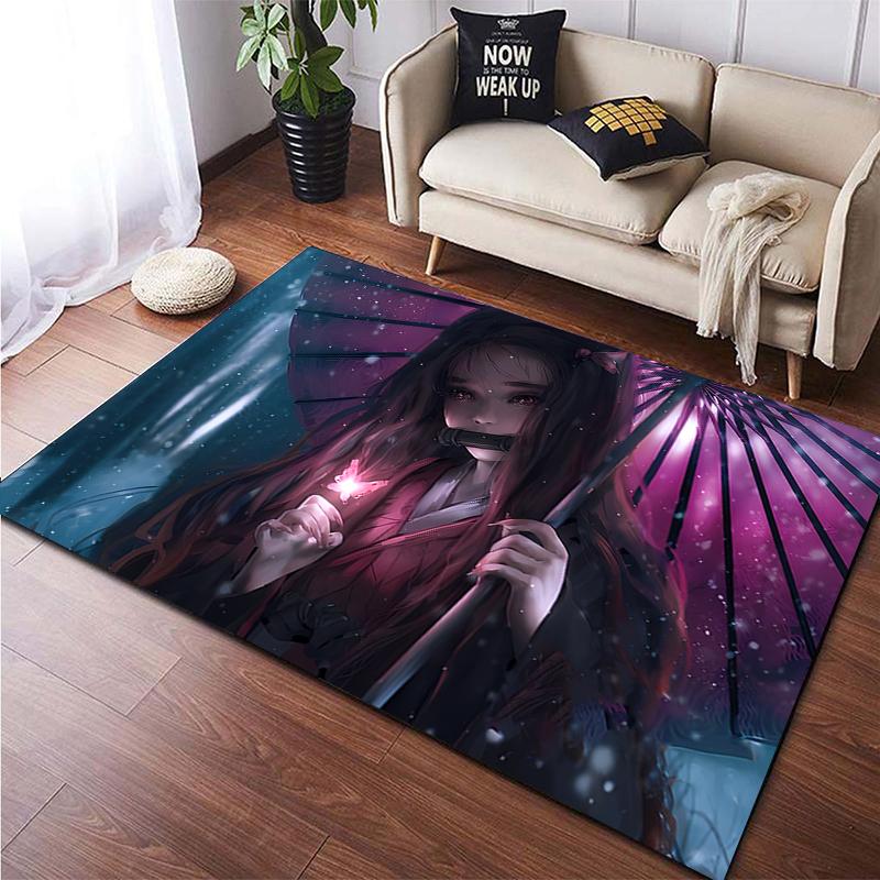 Demon Slayer Custom Carpet Living Room Carpet  Camping Mat Kitchen Mat Yoga Mat Washroom Floor Mat Decoracion Room Kitchen Mat