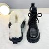 Wool snow boots women's winter velvet thickened large cotton shoes fur integrated thick-soled short boots non-slip Martin boots