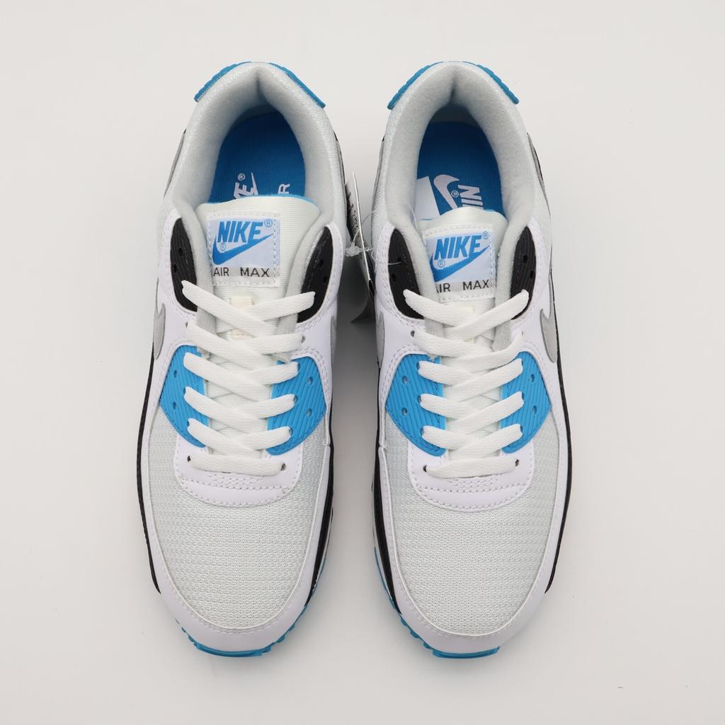 CJ6779-100 Nike Air Max 90 Azul Láser Negro Blanco Gris Niebla Cian Cielo (de los hombres)