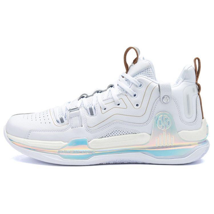 361 AG1 Pro Aaron Gordon AG1 Antiscivolo Resistente all'Abrasione Mid top Scarpe da Pallacanestro Performance Uomo Argento Bianco 672141107-1
