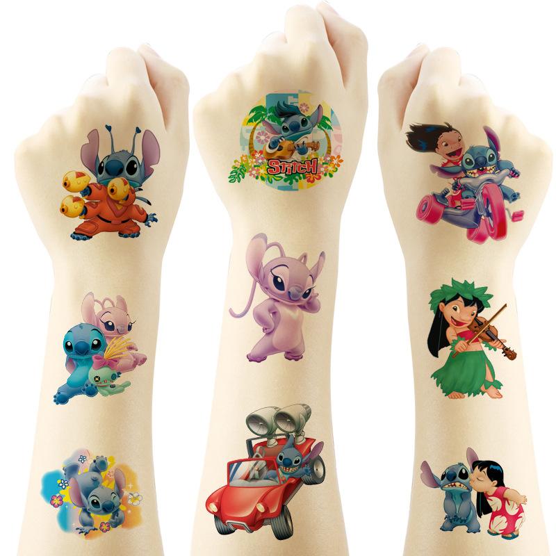 20PCS Cartoon Disney Stitch Tattoo Cute Stickers Lilo and Stitch Party Decoration Happy Birthday Kids Toys Supplies Gift Decals