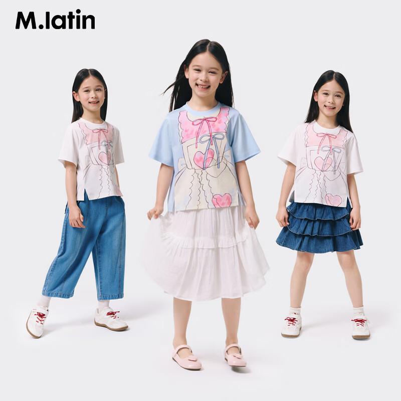 M.Latin Girls' Sweet Hand-Painted Short Sleeve T-Shirt