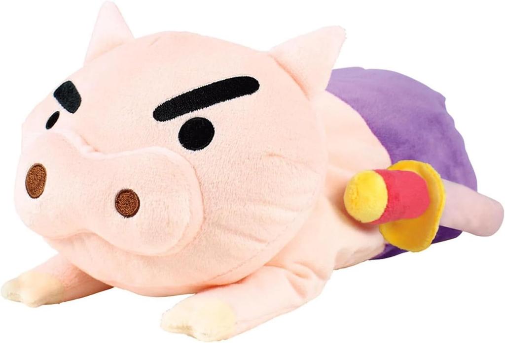 T's Factory Crayon Shin-chan Plush Toy, Knee-sitting Buriburizaemon, Size: Approx. H135 X W170 X D360mm KS-5529186BU