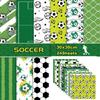 24 Sheets Scrapbooking Paper Football Themed Decorative Paper for Scrapbooking Journal Planner Album Invitation Card
