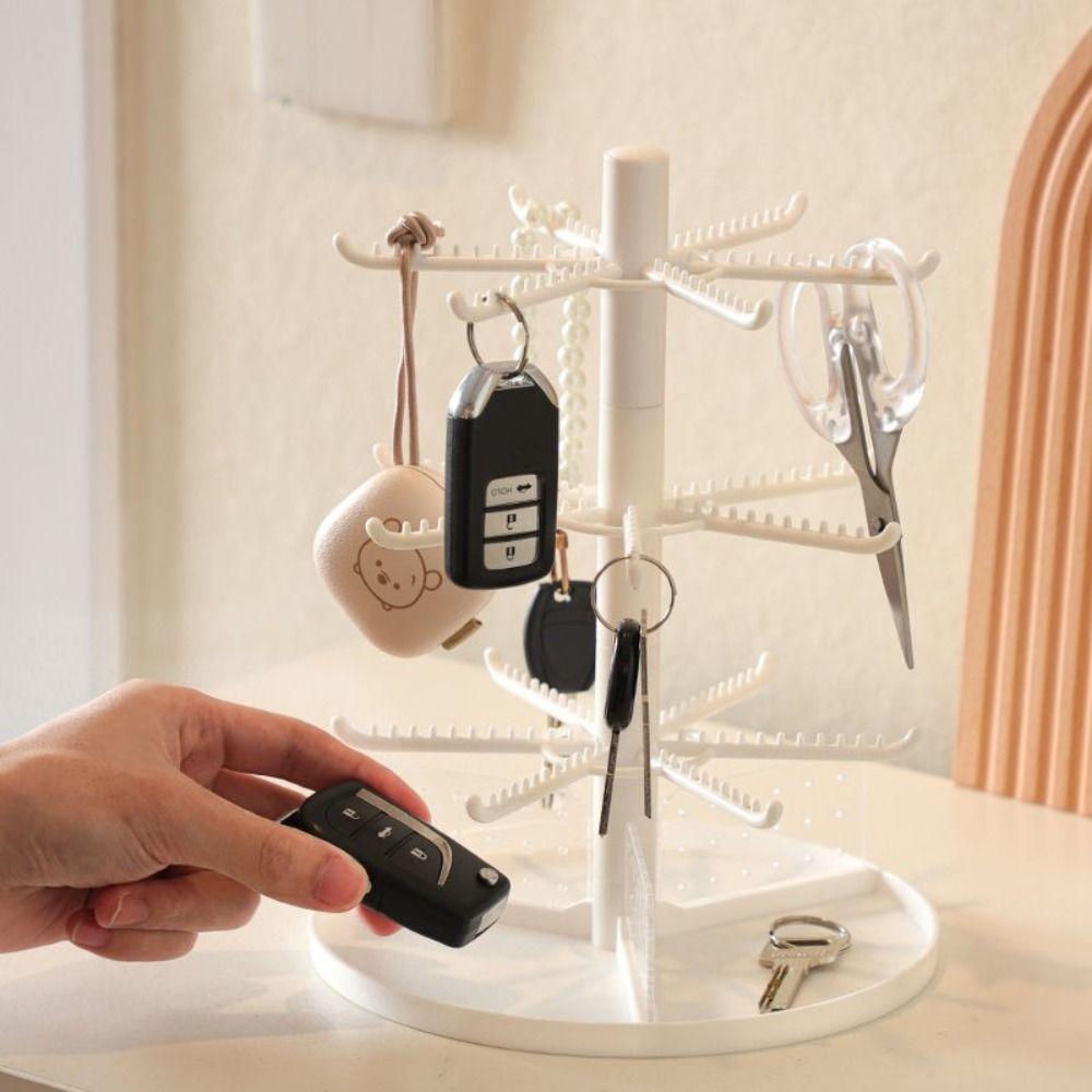 Oorbellenhouder Stand Ringen Huisrek Afneembaar Sieraden Displayrek Roterende Kettingplank