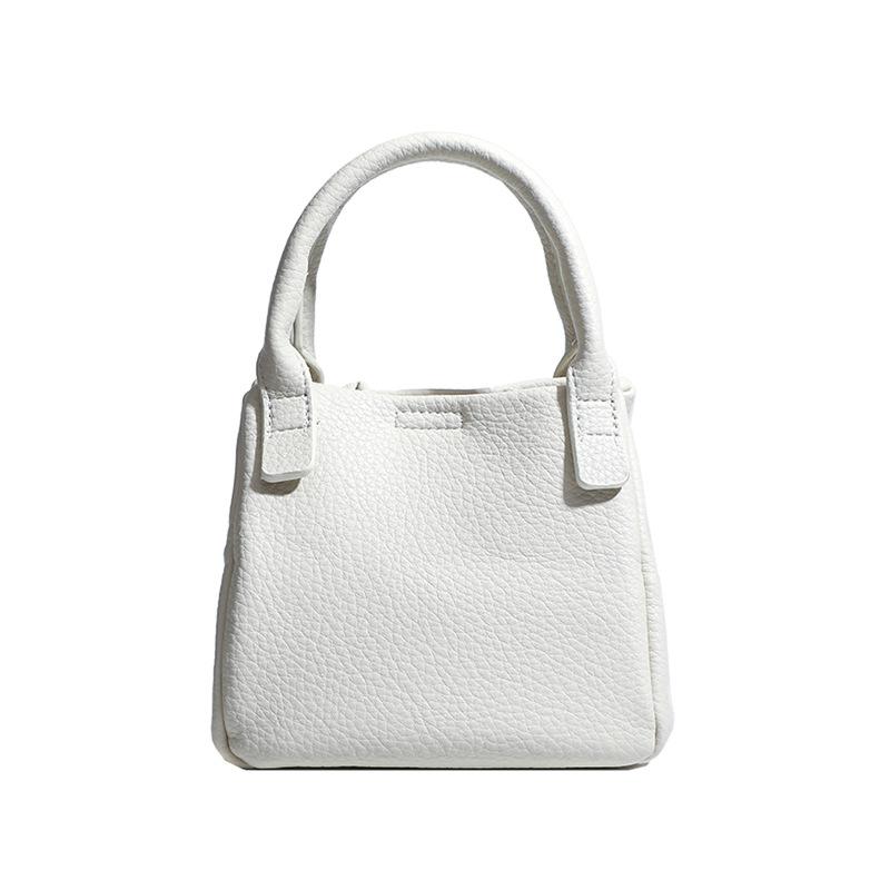 Niche Vegetable Basket Single Shoulder Messenger Bag Fashionable Texture Solid Color Bucket Portable Small Bag Women