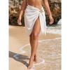 Women Sexy Chiffon Beach Wrap Skirt With Metal Decoration