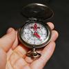 Vintage Bronze Compass Pocket Watch Design Outdoor Hiking Navigation Metal Portable Compass