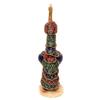 Brass Vintage Peacock Sitting Decorative Showpiece In Multicoloured Stone Finishing for Home Decor, Table Decor