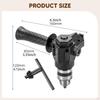 Right Angle Drill Attachment,Angle Bend Extension with Chuck Key,Drill Adapter,90 Degree Rotation