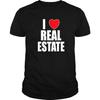 I Love Real Estate Agent Broker Property Investor Houses T-Shirt Black