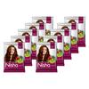 Nisha Henna Culoare Păr Căprui Natural 10 g Pachet cu 10 Bucăți Rezistentă de Lungă Durată pe Bază de Plante Fără Amoniac