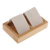 Bamboo Wooden Drop Earrings Ear Studs Display Rack Organizer 1 Slot White