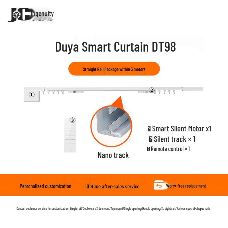 DT98 Duya Smart Electric Curtain Motor with Silent Track & Mijia Integration