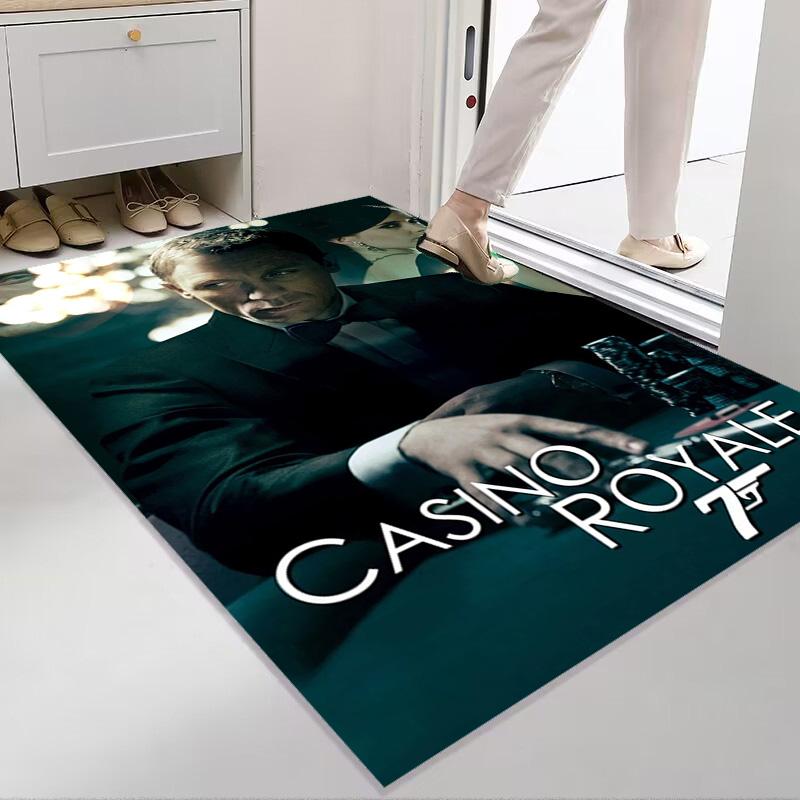 Iconic Gun Logo Design Carpet Doormat Printing Room Protective Pad Dormitory Decoration