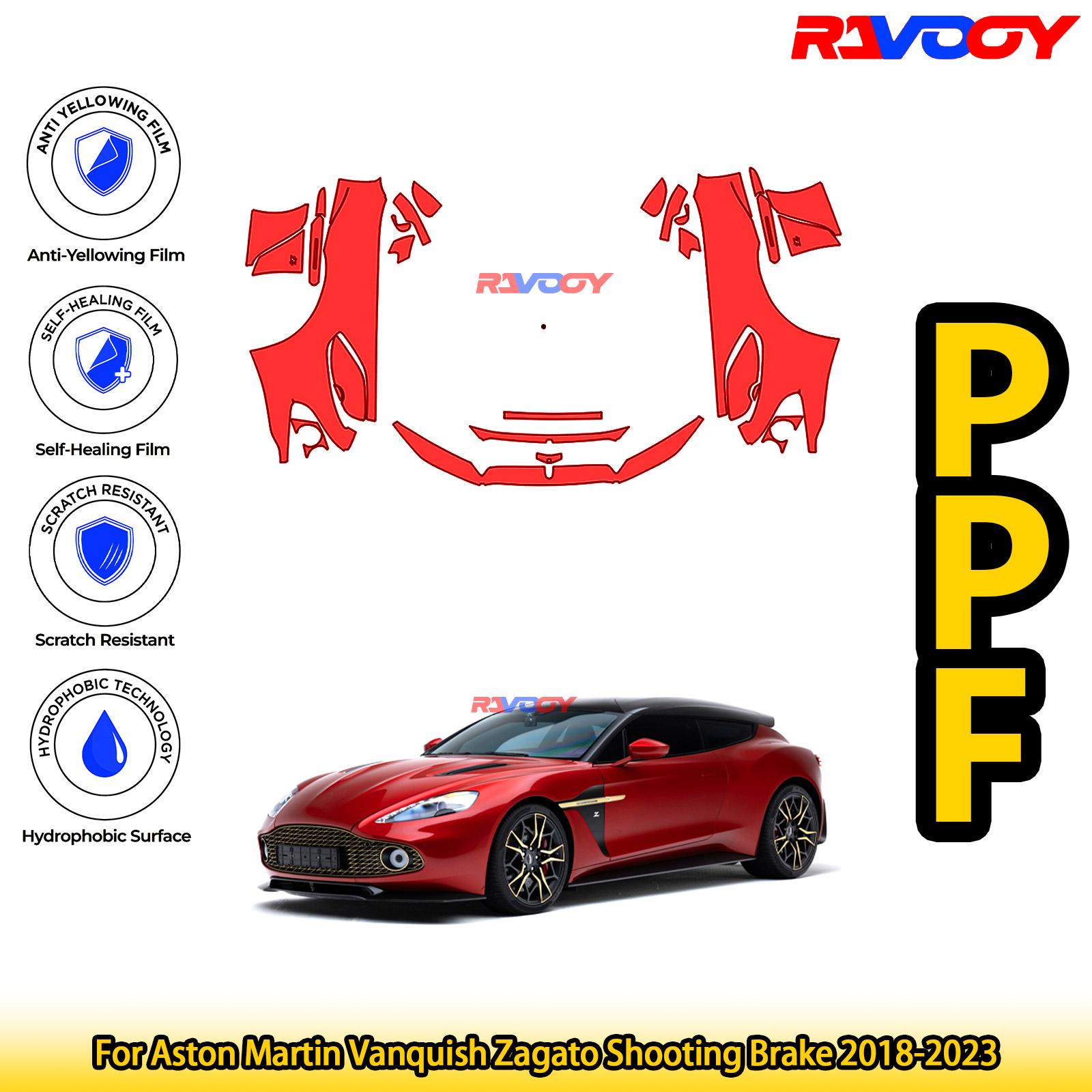 BEV1 For Aston Martin Vanquish Zagato Shooting Brake 2018-2023 Glossy Matte Black Precut front PPF Kit Paint Protection Film матовый черный