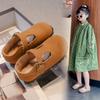 Kids Flat Shoes Retro Round Toes Girls Moccasins Classic Soild Color 2025 New Fashion Children Leather Shoes Non-slip Soft Sole