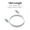 QOOVI PD 240W USB C to USB Type C Cable For Macbook Laptop Charger Fast Charging For iPhone 16 Xiaomi Samsung Charge Cord