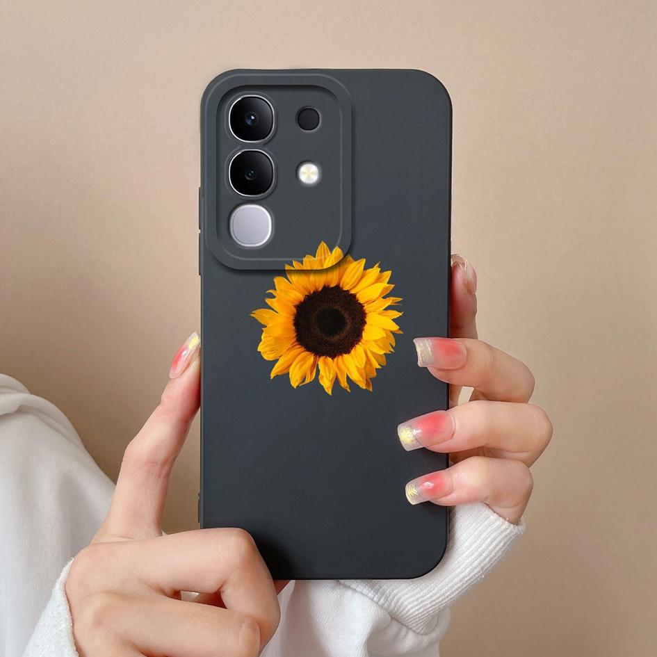 Für Vivo Y29 Y29S Y39 S19 Pro Y19S V30 V40e V50 Y04 T4x iQOO Z9s V40 Lite(IDN) Hülle Hübscher Schmetterling Gänseblümchen Weiches Silikon Anti-Sturz Schale Für Vivo Capa